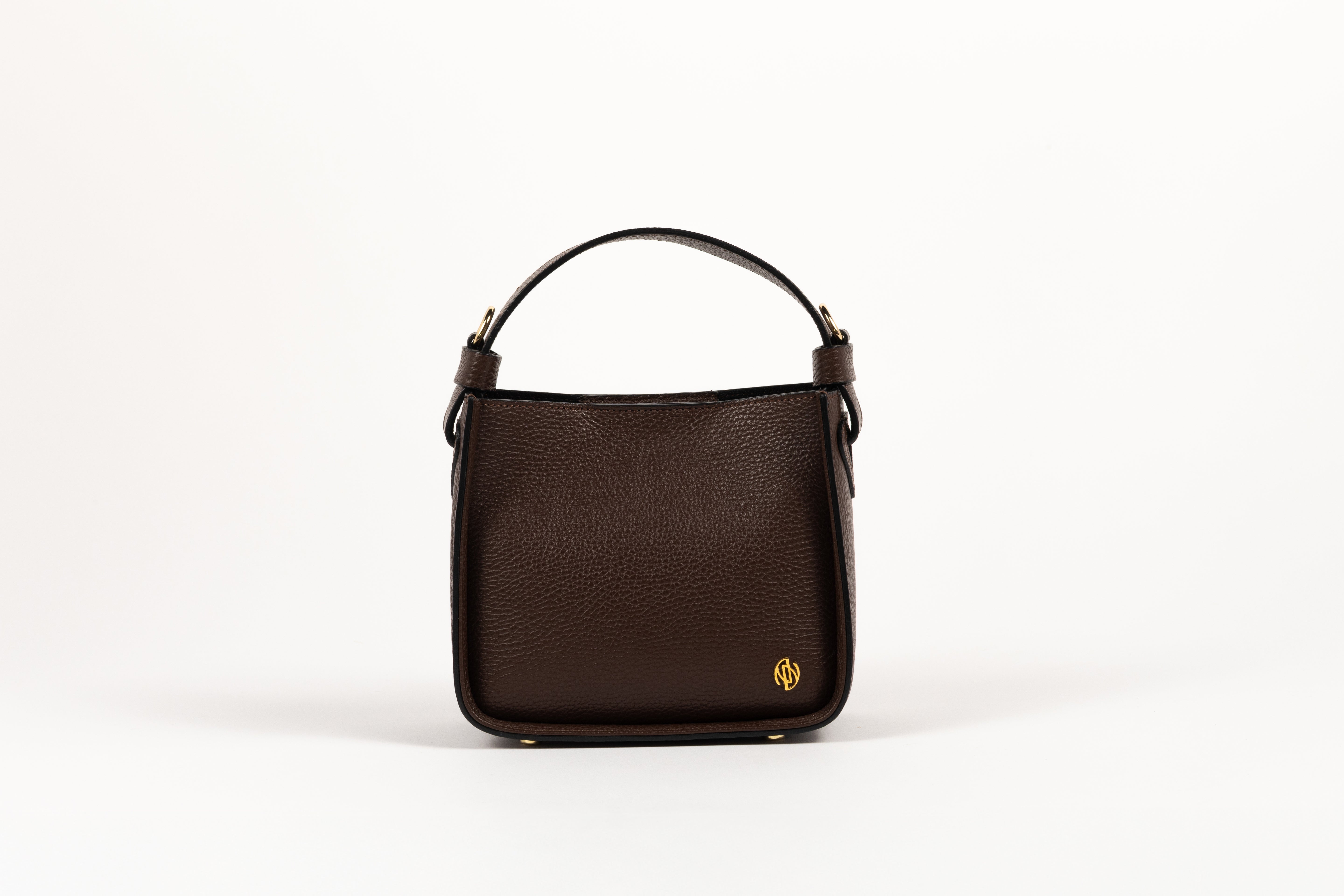 Affinée Élan Chocolate Brown handcrafted leather designer bag UAE.